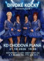Travesti show Divoké kočky v KD Chodová Planá