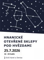 Hnanické otevřené sklepy pod hvězdami 2026